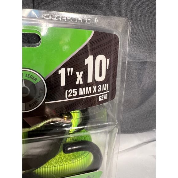 STINSON Universal Tie-Down 900lbs Capacity Weight 1" x 10' Green 406270 NIP! - Picture 2 of 3